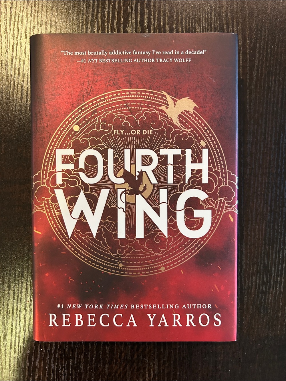Fourth Wing by Rebecca Yarros - Red Hardcover Book